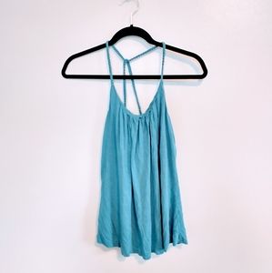 Blue tank top draped bcbgeneration size medium
